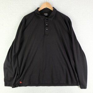 Untuckit Polo Mens 2XL XXL Black Long Sleeve Preppy Golf Cotton Performance